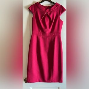 David Meister Pink Metallic Sheath Dress